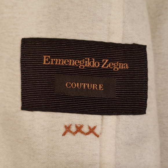 Ermenegildo Zegna Couture Striped Cashmere CarCoat - Picture 6 of 8